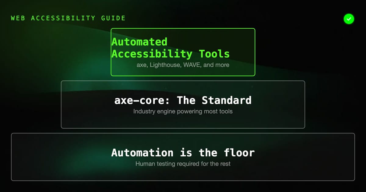 Automated Accessibility Testing Tools: axe, Lighthouse, and Beyond