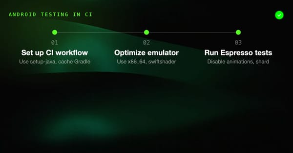 Android Testing in CI with GitHub Actions: Emulators, Caching, and Build Optimization