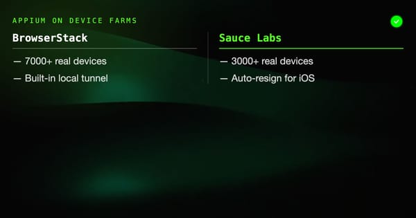 Appium on Device Farms: BrowserStack, Sauce Labs, and AWS Device Farm