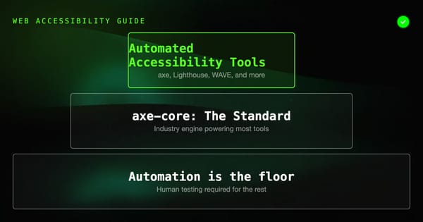 Automated Accessibility Testing Tools: axe, Lighthouse, and Beyond